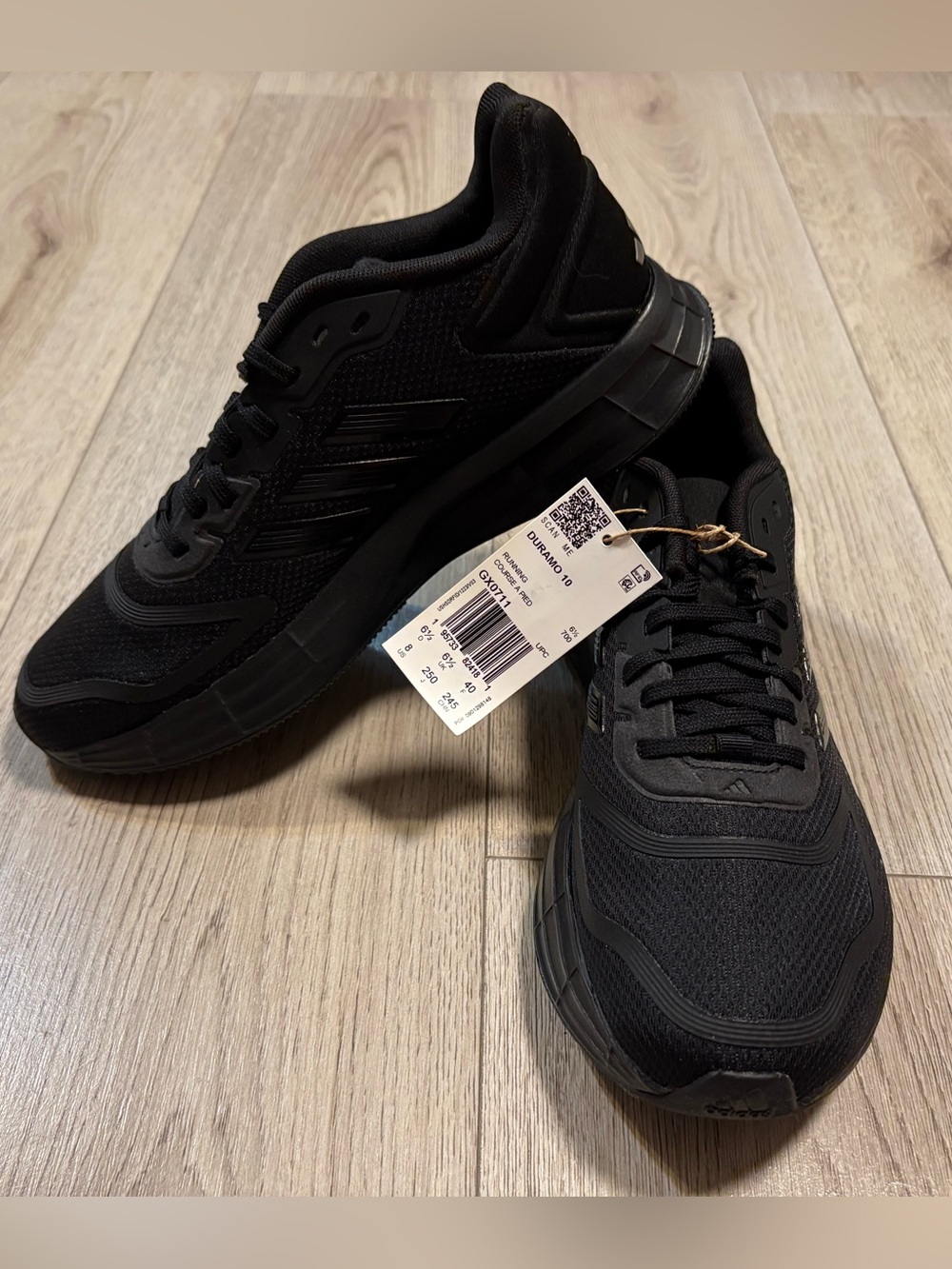 Women’s Adidas Duramo 10 Triple All Black Color Way Size 8 NWT NIB GX0711